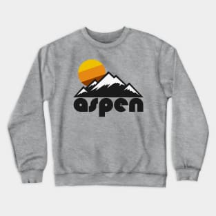 Retro Aspen ))(( Tourist Souvenir Travel Design Crewneck Sweatshirt